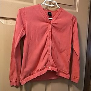 Gap Kids pink girls XXL cardigan sweater button up